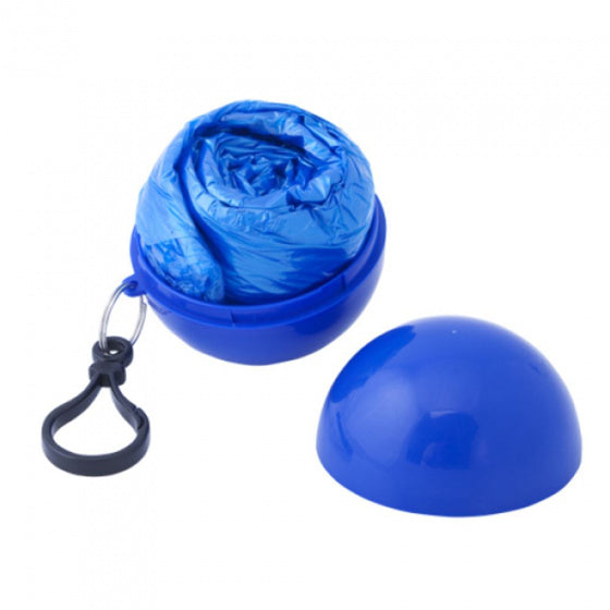 sleutelhanger met regenjas 6,5 cm PVC rood 2-delig