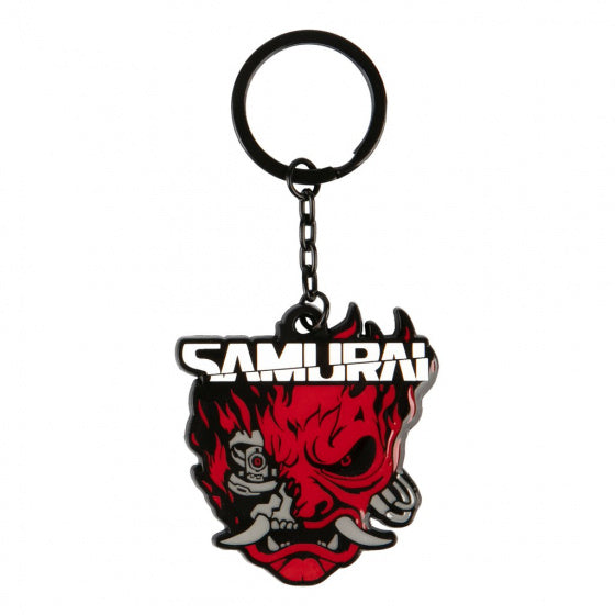 sleutelhanger Samurai Logo metaal zwart/rood