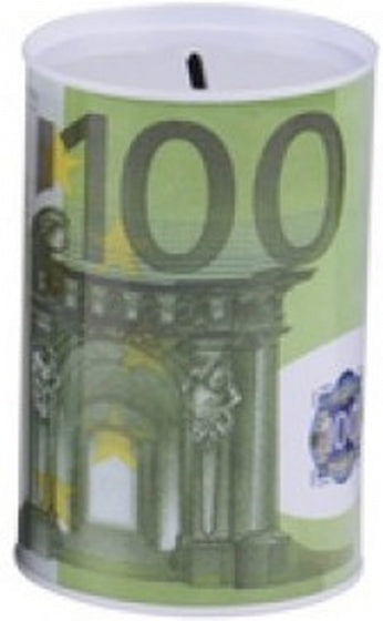 spaarpot 100 euro groen 13 cm