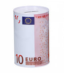 spaarpot 10 euro 12,5 x 8 cm wit/roze