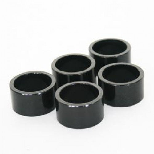 spacers 1-1/8 inch 20 mm aluminium zwart 5 stuks
