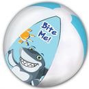 strandbal Shark junior 45 cm blauw/wit/grijs