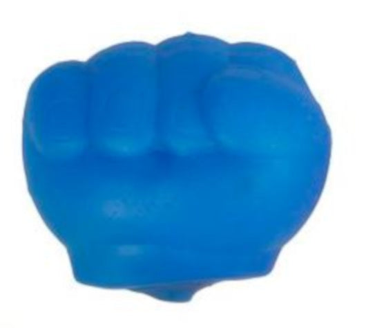 stressbal vuist junior 7 cm siliconen blauw