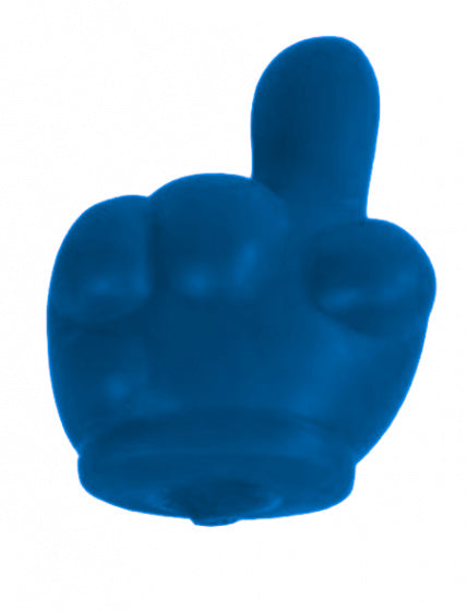 stressbal wijsvinger junior 7 cm siliconen blauw