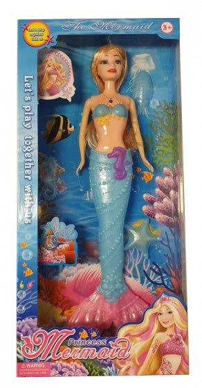 tienerpop zeemeermin 30 cm blauw