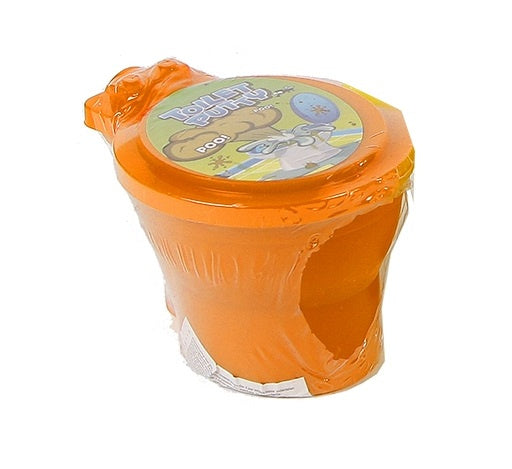 toilet met neonkleurige putty 10 cm junior oranje