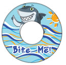 zwemring Shark junior 51 cm blauw/geel/grijs