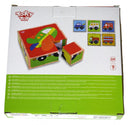 blokkenpuzzel Voertuigen 13,5 x 4,5 cm hout 9-delig