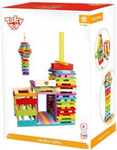 blokkenset junior 25 x 13 cm hout 100-delig