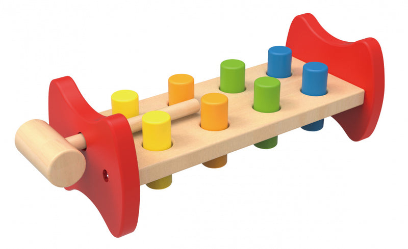 hamerbank junior 22 x 12 cm hout naturel 10-delig