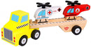 helikoptertransporter jongens 31 cm hout 4-delig