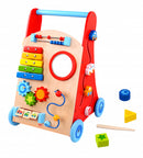 loopwagen junior 51 cm hout rood/naturel