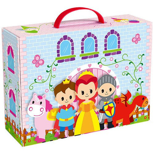 poppenhuis prinsessen meisjes hout blauw 3-delig