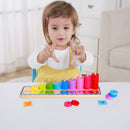 stapelspel regenboog 43 x 12 cm hout 56-delig