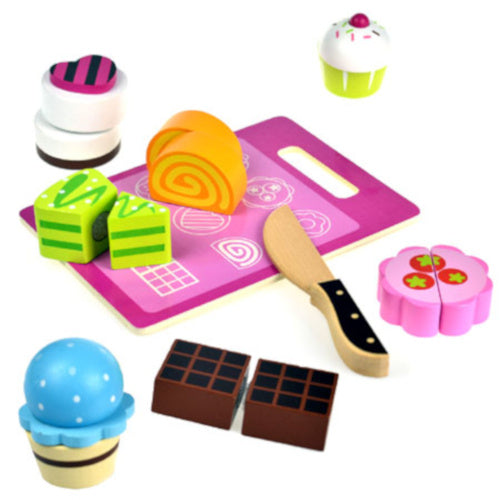 speelgoedeten gebak junior hout 9-delig
