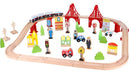 speelset trein junior 90 x 40 x 12 cm hout 55-delig