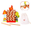 stapeltoren junior 31 x 6 x 17 cm hout bruin 67-delig