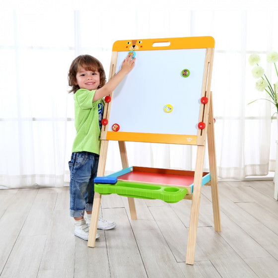 tekenbord junior 55 x 50,5 x 118 cm hout bruin