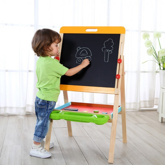 tekenbord junior 55 x 50,5 x 118 cm hout bruin