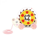 trekfiguur egel 28 x 21 cm hout oranje/bruin