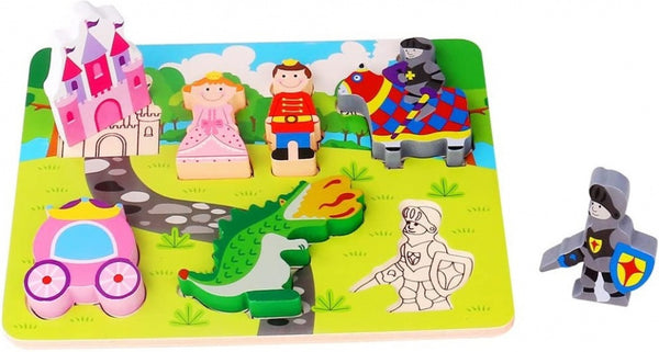 vormenpuzzel Prinses junior hout 7 stukjes