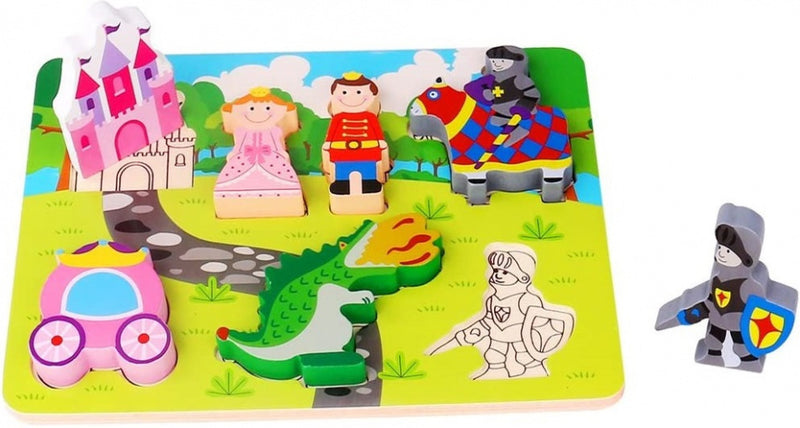 vormenpuzzel Prinses junior hout 7 stukjes