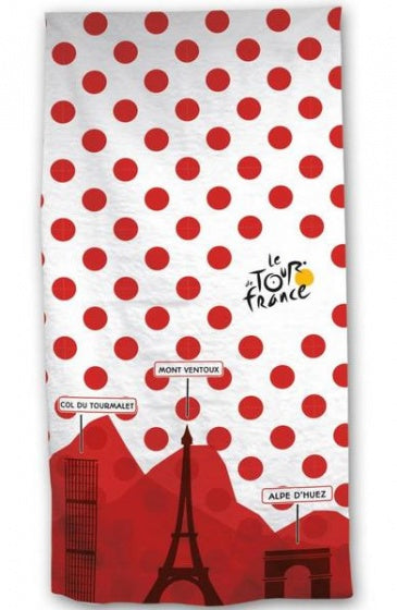 badlaken 70 x 140 cm wit/rood