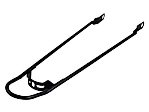 Spatbordstang 28"  met bumper - mat zwart