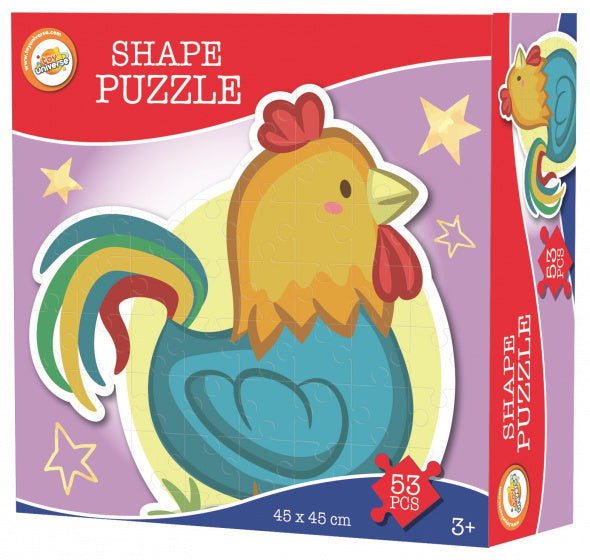 legpuzzel junior 45 x 45 cm karton lila 53 stuks