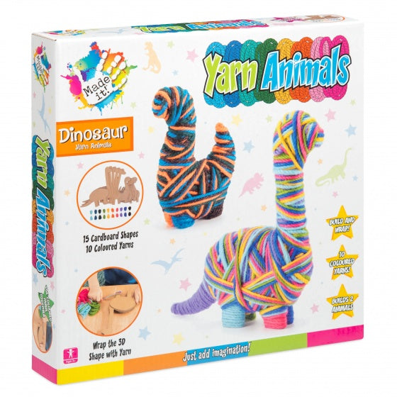 knutselset Yarn Animals Dinosaurus junior 25-delig
