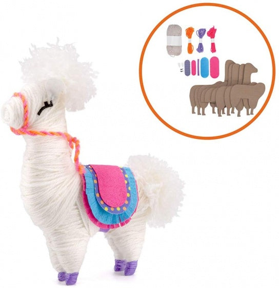 knutselset Yarn Animals Lama junior 14-delig