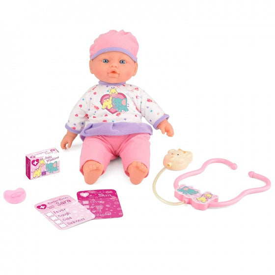 Snuggles babypop interactief zieke Sara 41 cm 5 acc.