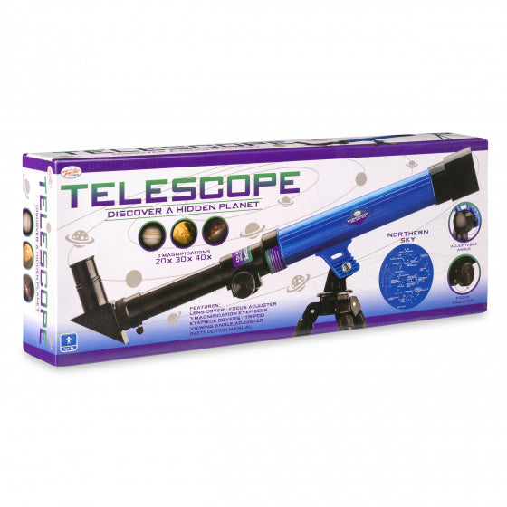 Telescoop 19 x 50 x 7.5 cm blauw/ zwart