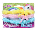 armbanden eenhoorns geel/roze/blauw 3-delig