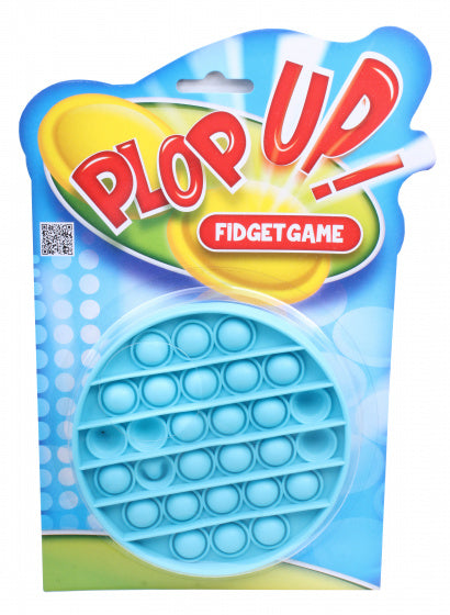 fidgetspel rond junior 12 x 12 cm blauw