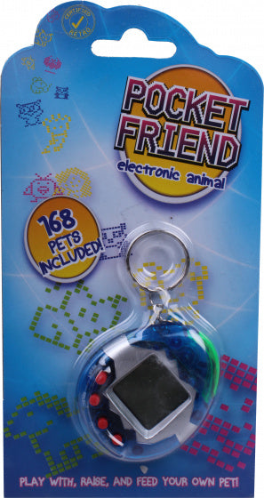 huisdier Pocket Friend elektronisch 6 cm blauw