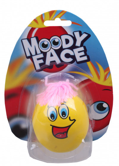 kneedhoofd Moody Face junior 7 cm geel