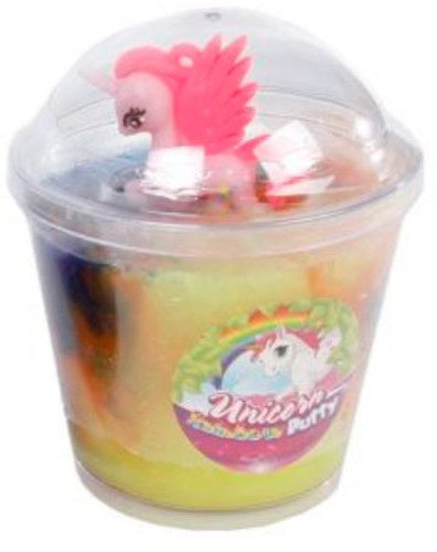 putty Unicorn junior 10 cm roze 2-delig