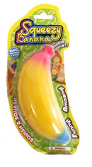 speelfiguur Squeezy Banana 14 cm foam geel