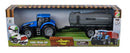 tractor met aanhanger junior 1:32 40 cm blauw 2-delig