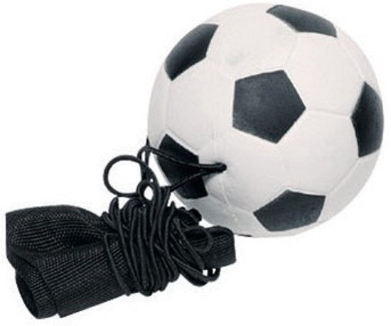 voetbal aan armband 6,3 cm zwart