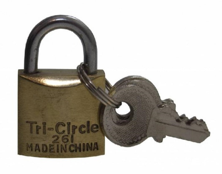 hangslot 3 sleutels 20 mm messing/staal goud/zilver