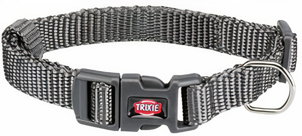 Trixie Halsband Hond Premium Grafiet Grijs 22-35X1 CM
