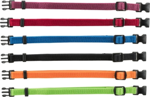 Trixie Puppy Halsband Set Zwart/rood/blauw/appel/papaya/orchidee 22-35 CM 6 ST
