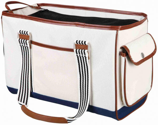 Trixie Hondentas Elisa Wit / Blauw 20X26X41 CM