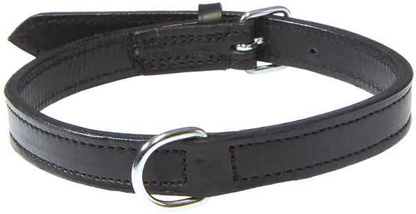 Trixie Halsband Hond Active Leer Zwart 36-43X1,8 CM