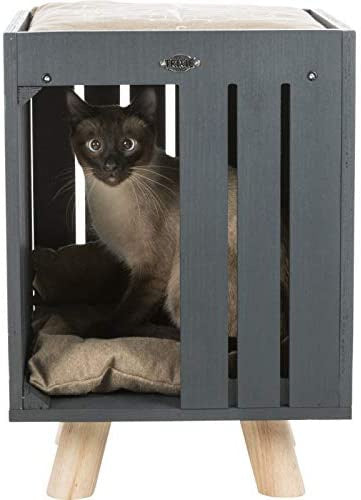 Trixie Be Nordic Kattenhuis Alva Antraciet / Zand 36X36X51 CM