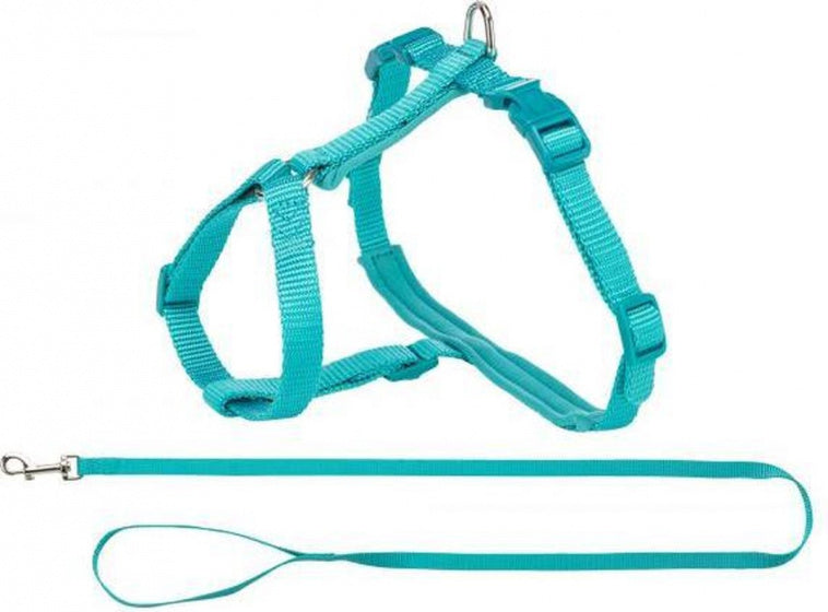 Trixie Kattentuig Premium Met Riem Turquoise 33-57X1,3 CM