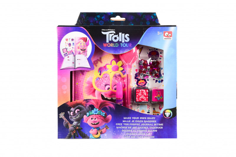maak je eigen dagboek Trolls 2 roze 7-delig