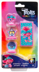 stempelset meisjes roze/blauw 4-delig